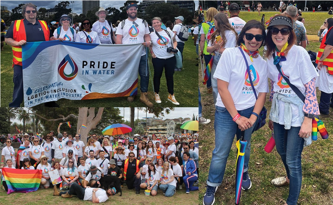 Pride march collage